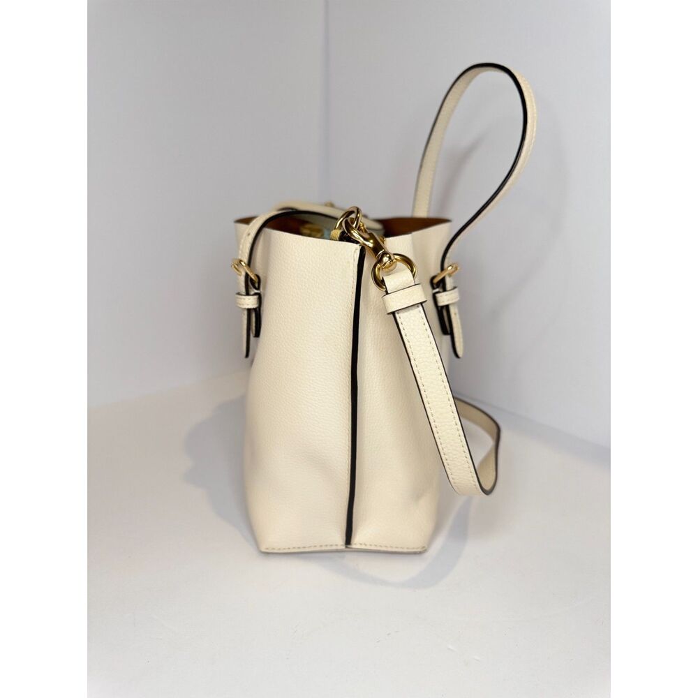 Coach Mollie Tote 25 Chalk White Leather Crossbody Satchel Bag C4084 - Picture 5 of 11